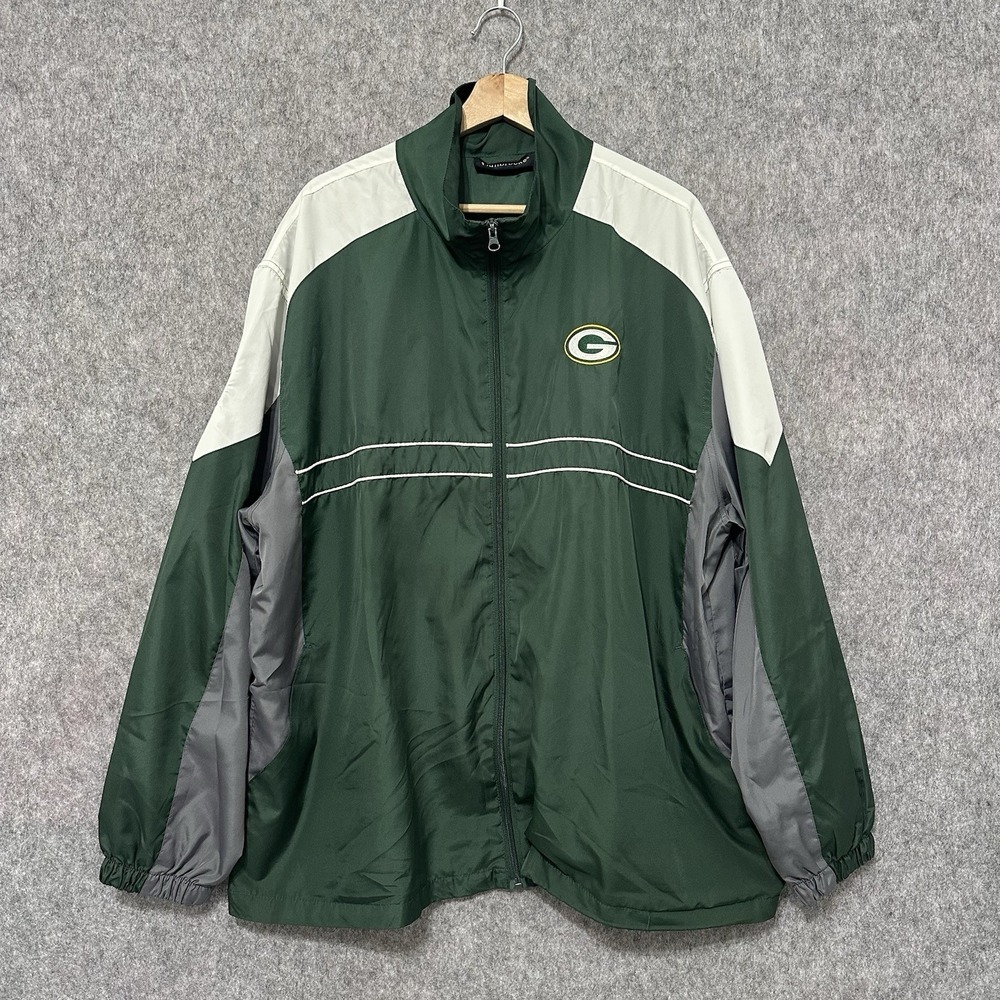 Dunbrooke Green Bay Packers Windbreaker Jacket Men's 2XL Full Zip NFL SI